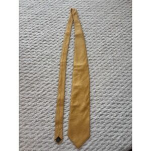 Steven Land Mens Mustard Yellow Silk Swirl Paisley Jacquard Classic Necktie
